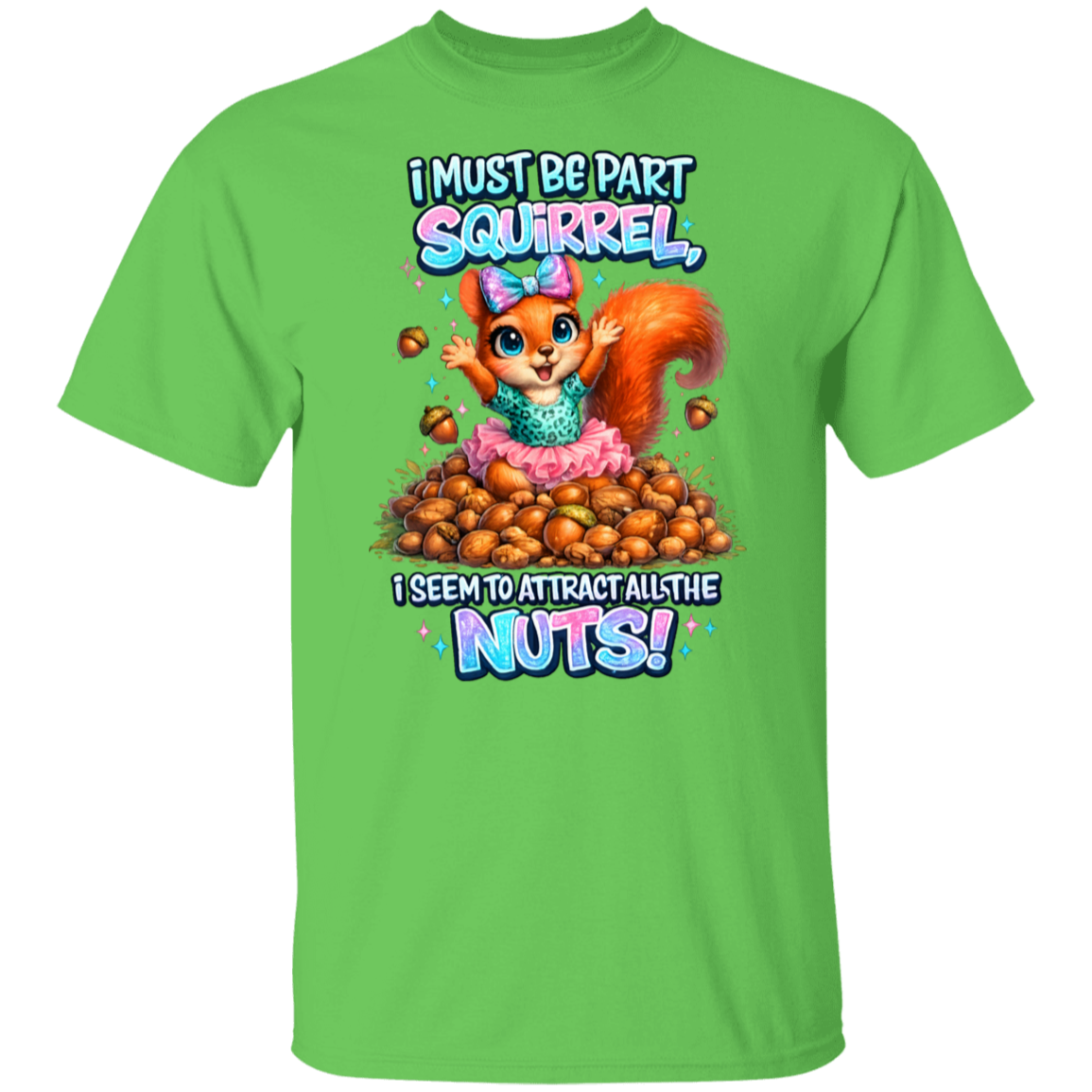 Green playful caretoon squirrel