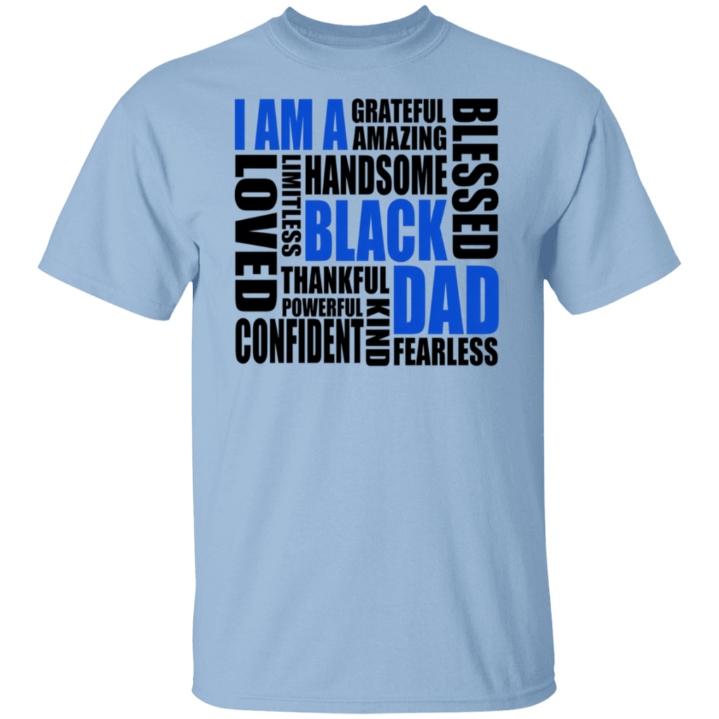Light blue t-shirt with motivational text design on a white background