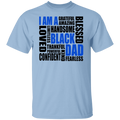 Light blue t-shirt with motivational text design on a white background