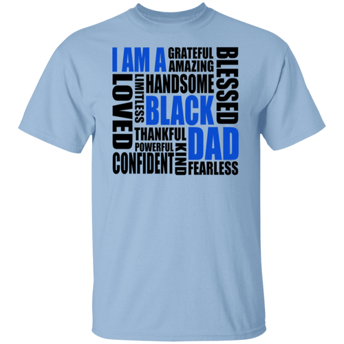 Light blue t-shirt with motivational text design on a white background