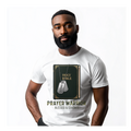 Black man wearing prayer warrior shirt 