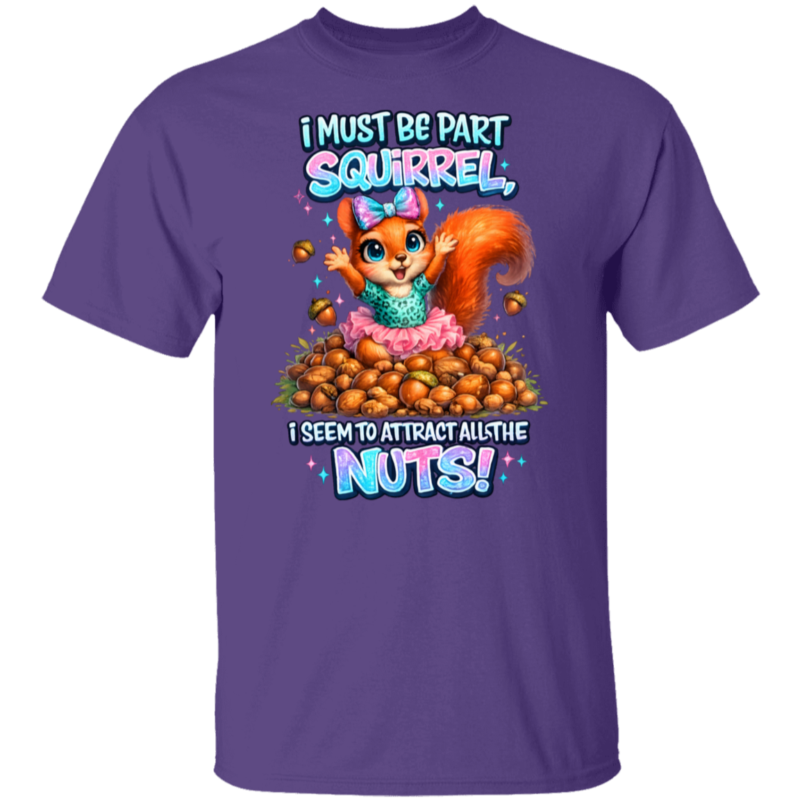 Purple playful cartoon squirrel