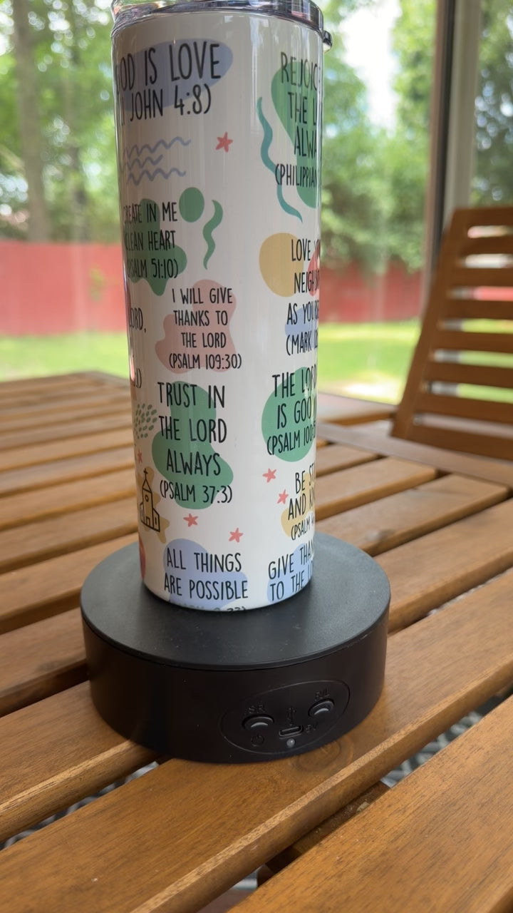 Scripture & Faith Affirmation 20oz Skinny Tumbler